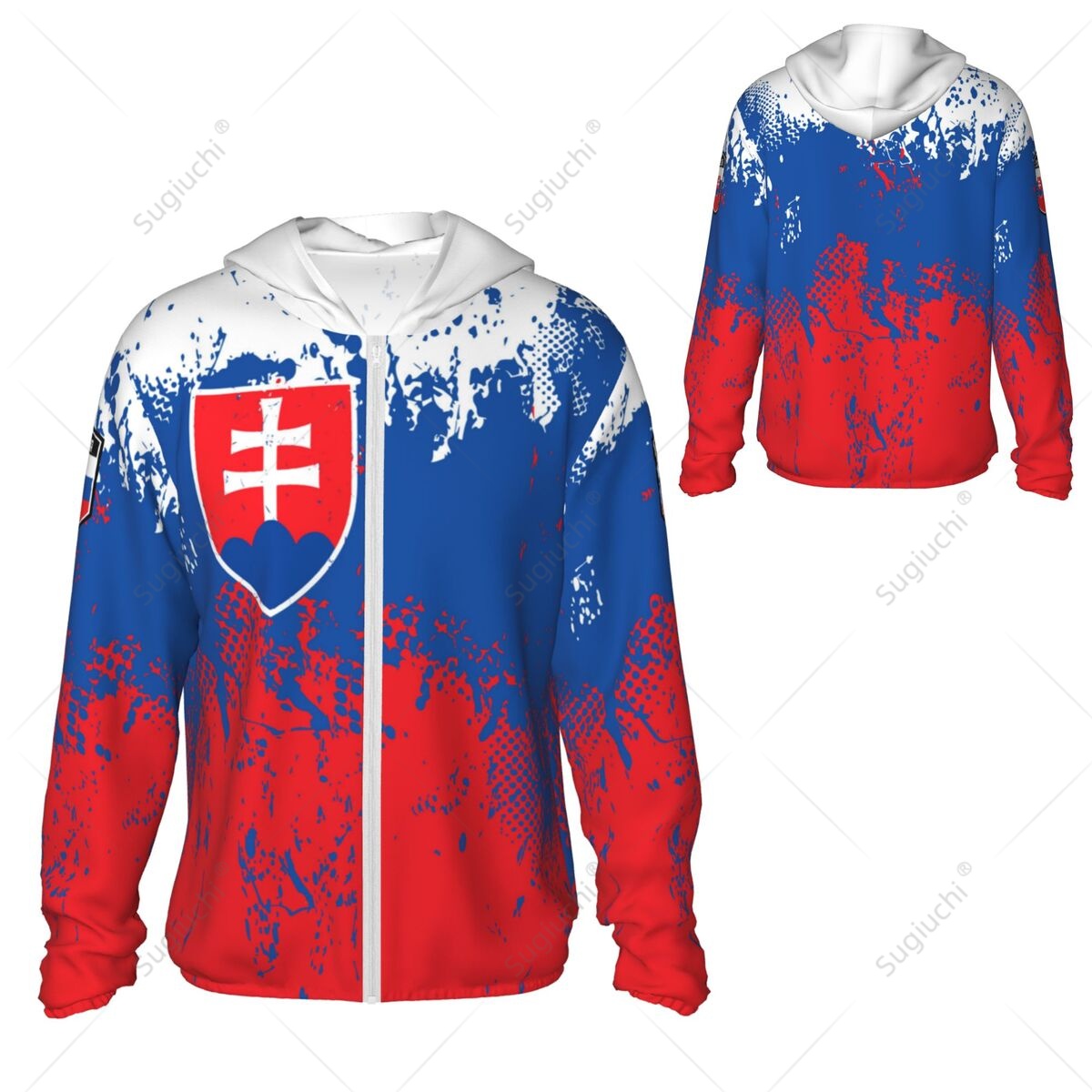 Fishing Hoodie - Slowakia Vlag Zonbescherming Hoodie Zonnebrandcrème Kleding