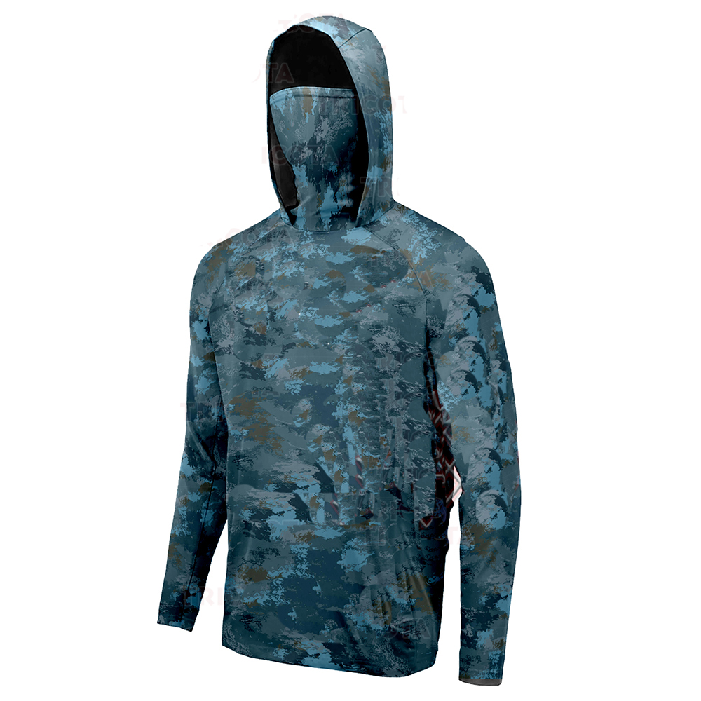 Fishing Hoodie - UPF 50 Vissershirt+Heren Vissershirt met Capuchon