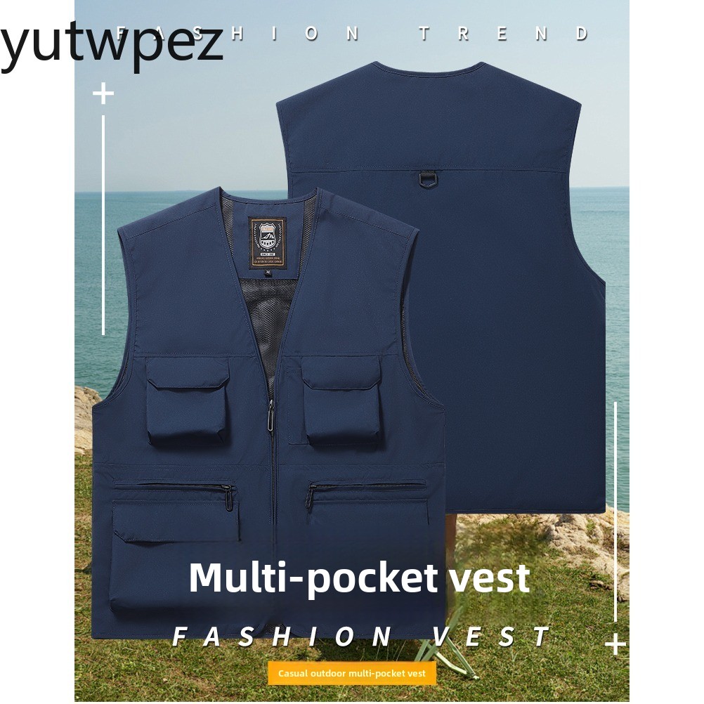 Fishing Vest - Herensportvest voor outdoor wandelen, zonbescherming, vissen,