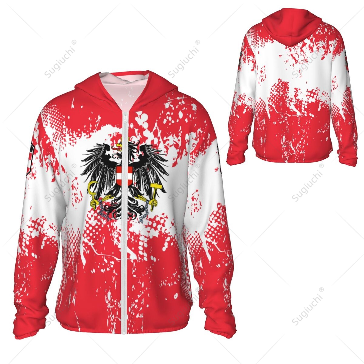 Oostenrijkse vlag Zonbescherme - Fishing Hoodie recensie en prijs