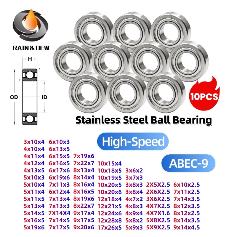 10PCS Rvs Kogellagers SMR74ZZ  - Abu Garcia Reel Revo recensie en prijs